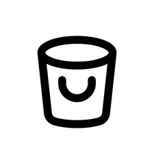 Bucket of water icon vector isolated