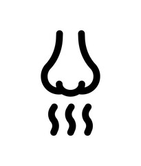 Obraz premium Smell sense vector icon isolated. 