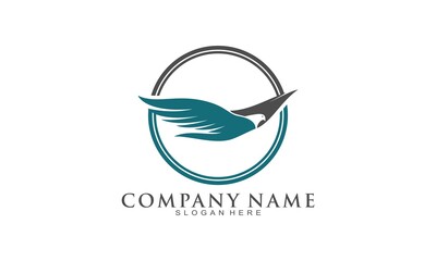 Bird fly modern vector logo