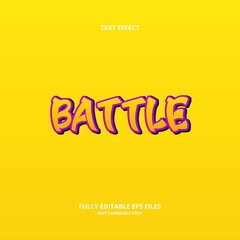 Editable text effect battle title style