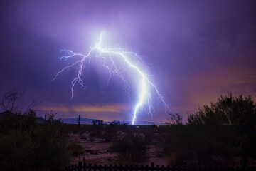 Fototapeta na wymiar lightning in the night