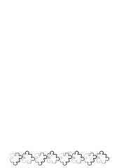 Obraz premium Stylized frames on the theme - puzzles. Illustration on a white vertical background format A4.