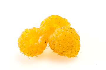 Sweet ripe tasty yellow raspberry