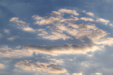 clouds in the blue sky in Brazil, southern hemisphere