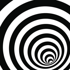 Illusion Abstract black and white pattern. Monochrome pattern. Optical illusion. Op art.
