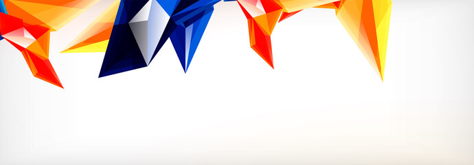 Vector 3d triangles and pyramids abstract background for business or technology presentations, internet posters or web brochure covers