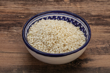 Raw arborio rice for Risotto