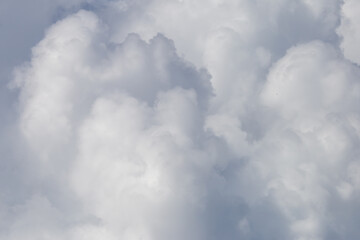 Soft white rain clouds on close-up sky beautiful dense look for background design.