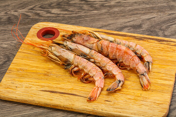 Tasty big Langoustine over the board