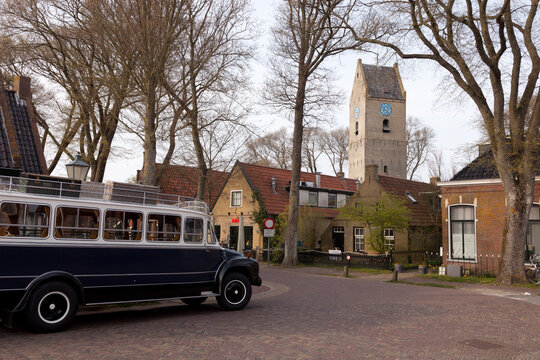 Island of Ameland (Friesland/Fryslan, The Netherlands): bell tower of Nes (Klokkentoren van Nes)
