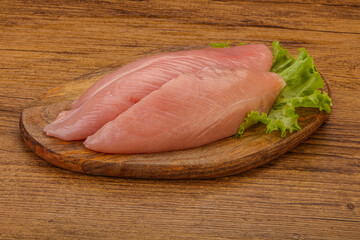 Raw turkey breast for cooking