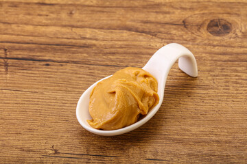 Peanut butter in the bowl