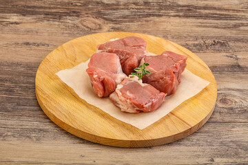 Raw pork tenderloin for cooking