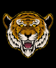 illustration vector tiger head