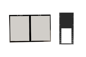 (35,120 mm.) film collections frame.With white space.film camera.