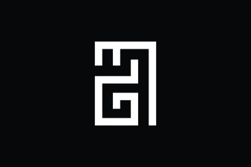 MG logo letter design on luxury background. GM logo monogram initials letter concept. MG icon logo design. GM elegant and Professional letter icon design on black background. M G GM MG