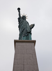  The swan island became a haven for a smaller Statue of Liberty. The copper lady, 11.5 meters high,...