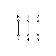 Gear shift manual transmission icon design. vector illustration