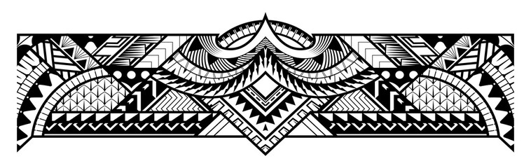 Abstract tribal art tattoo border