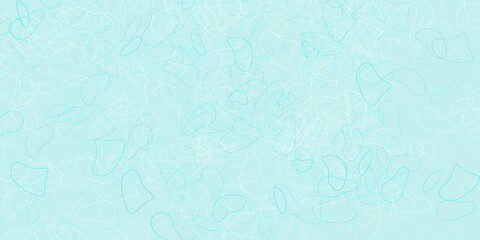 Light blue vector texture with memphis shapes.