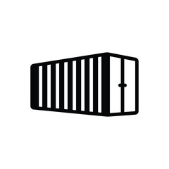 Black solid icon for enclosed