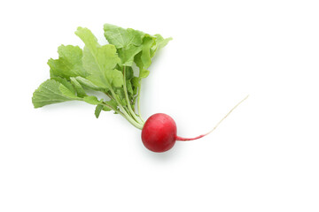 Fresh red radish isolated on white background