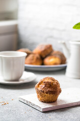 Breakfast cinnamon sugar puffs.