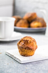 Breakfast cinnamon sugar puffs.