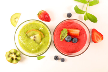 fruit juice- smoothie isolated on white background