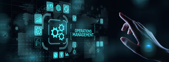 Operation management Business process control optimisation industrial technology concept