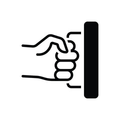 Black solid icon for pull