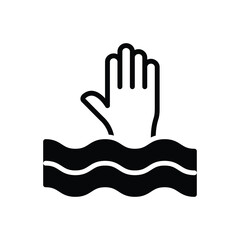 Black solid icon for urge