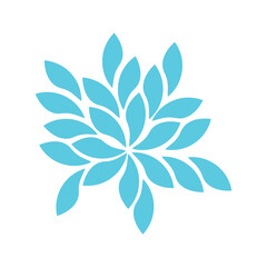 Abstract blue flower