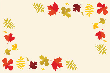 Autumn frame vector
