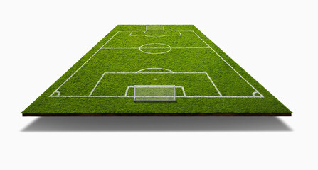 Soccer field from above - texture background - 3D-Illustration