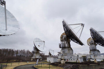 電波望遠鏡が並ぶ野辺山の天文台