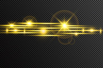 Abstract lines with glow light effect. Glow special light effect. Glowing lines on transparent background. Lines vector.