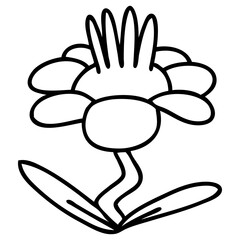 cartoon flower growing