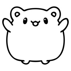 cute cartoon hamster