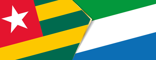 Togo and Sierra Leone flags, two vector flags.