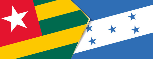 Togo and Honduras flags, two vector flags.