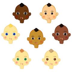 Baby Thumb Sucking Face Only 