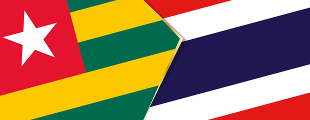 Togo and Thailand flags, two vector flags.