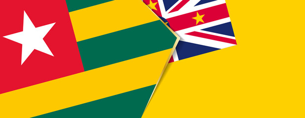 Togo and Niue flags, two vector flags.