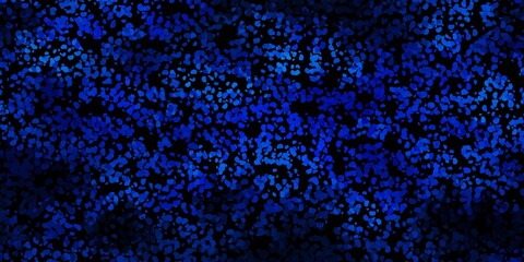 Dark blue vector background with random forms.