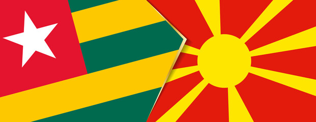 Togo and Macedonia flags, two vector flags.