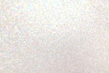 Glistening white textured background with hologram formless curls pattern. 