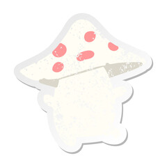 tiny mushroom grunge sticker