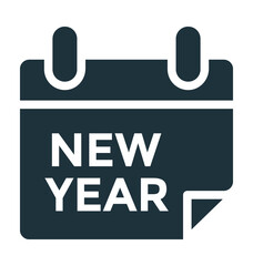 New Year Calendar Vector Icon