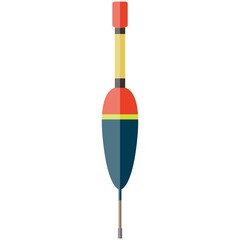 Vector fishing rod bobber tackle illustration isolated © skypicsstudio